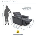 Ver imagem 4 de Kit 2 Poltronas Retrátil e Reclinável do Papai Base Madeira Maciça Bella