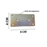 Placa de Junção União de Madeira Aço 80x40 Mm Kit 4 P. - 2