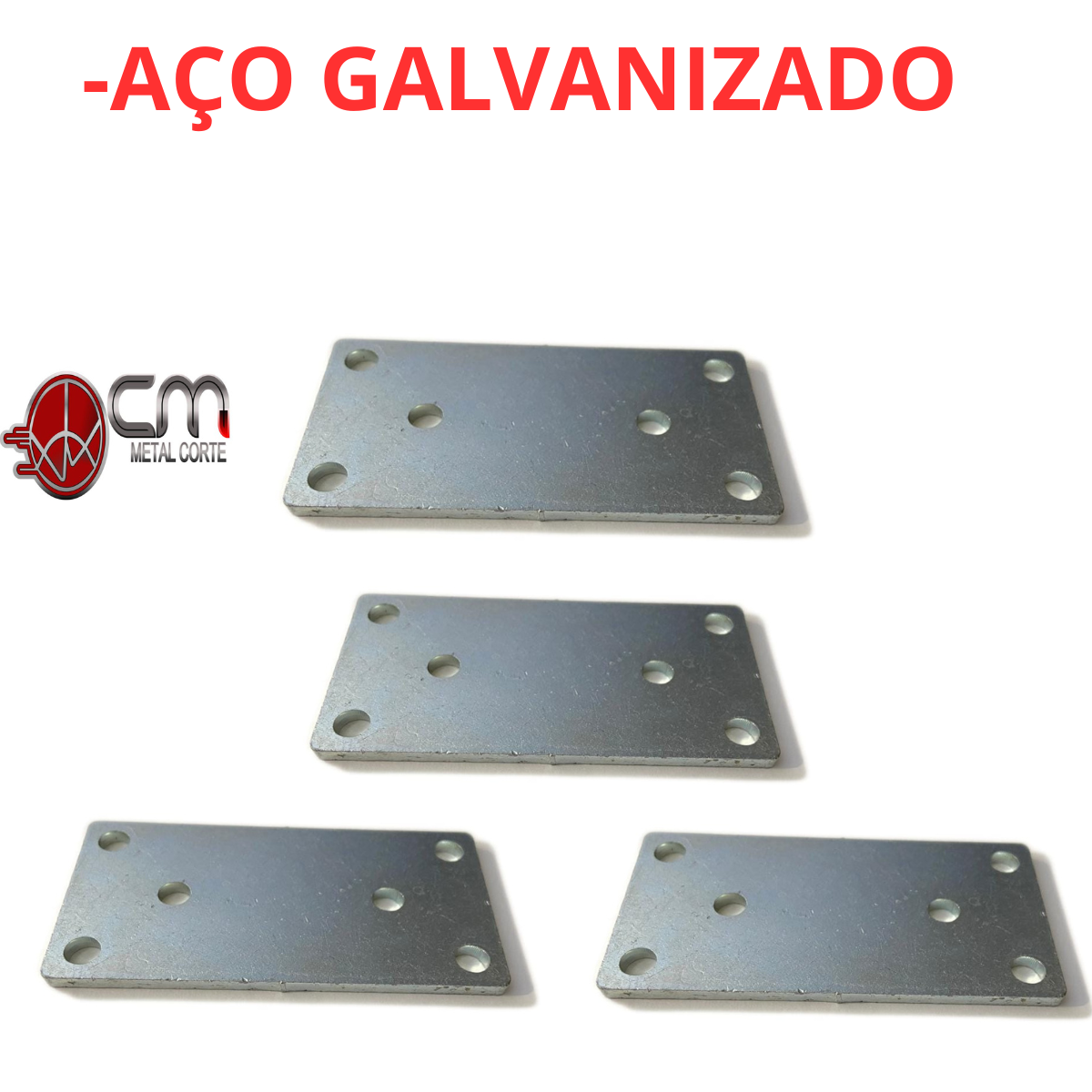 Placa de Junção União de Madeira Aço 80x40 Mm Kit 4 P. - 5