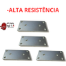 Placa de Junção União de Madeira Aço 80x40 Mm Kit 4 P. - 4