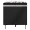 Balcão Cooktop 2 Portas Andréia Preto Ajl Móveis - 1