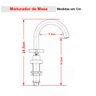 Misturador De Mesa Para Lavatório Bica Alta Cromado Meber - 9
