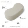 Puff Decorativo Living Aisha Orgânico 02 Lugares Bouclê Bege - Desk Design - 3