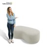 Puff Decorativo Living Aisha Orgânico 02 Lugares Bouclê Bege - Desk Design - 6