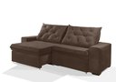 Ver imagem 3 de Sofá Retrátil e Reclinável 2.30m Estilo Estofados - Europa com Softgel D33 Velupluma "marrom"