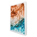 Ver imagem 1 de Quadro Decorativo Caixa Abstrato Beira Mar Tacolado Moldura Caixa 3cm Branca sem Vidro 20 X 30cm