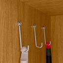 Ver mais imagens de Armário Multiuso Ripado 2 Portas Cabideiro Organizador Vassoura Virtus com Chave