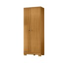 Ver imagem 2 de Armário Multiuso Ripado 2 Portas Cabideiro Organizador Vassoura Virtus com Chave