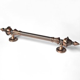 Puxador Duplo Classic 530mm Cobre Antigo Porta Pivotante Correr Passagem Madeira Vidro Rústico - 2