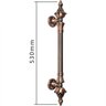 Puxador Duplo Classic 530mm Cobre Antigo Porta Pivotante Correr Passagem Madeira Vidro Rústico - 8