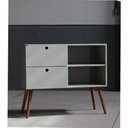 Ver imagem 2 de Aparador 02 Gavetas 1 Nicho com Pés Palito Beton Matt - Mdf Arauco