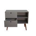 Ver imagem 3 de Aparador 02 Gavetas 1 Nicho com Pés Palito Beton Matt - Mdf Arauco