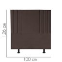 Ver imagem 3 de Cabeceira Estofada Grécia 100CM Solteiro Courino Marrom - D A DECOR