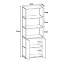 Ver imagem 5 de Estante Industrial Metal com 3 Prateleiras e Armário 2 Portas F5
