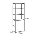 Ver imagem 3 de Estante Industrial Metal com 3 Prateleiras e Armário 2 Portas F5