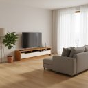 Ver imagem 2 de Rack Essenza de Luxo para Sala Tv Ate 70 Polegadas Compacta 3 Gavetas 3 Nichos - Cedro/off White