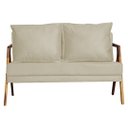 Ver imagem 2 de Namoradeira Decorativa Marília Linho Bege