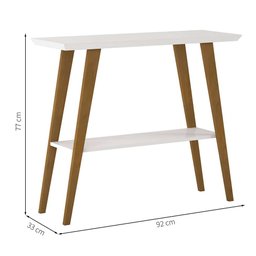 Aparador Mônaco para Sala de Estar Pés Madeira Decorativo - Branco - 4