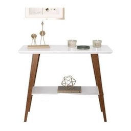 Aparador Mônaco para Sala de Estar Pés Madeira Decorativo - Branco - 2