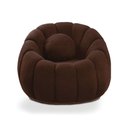 Ver mais imagens de Sofá 2 Lugares com Poltrona Orgânica Fixa Cloud Bouclê Marrom E03 - D’Rossi