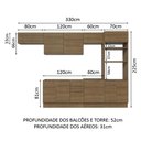 Ver imagem 4 de Armário de Cozinha Completa 330cm Rustic Stella Madesa 05