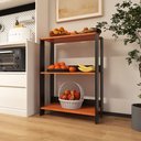 Ver imagem 3 de Fruteira para Cozinha para Armazenamento de Itens com Sapatas Plásticas Nos Pés - Preto com Nature