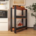 Ver imagem 5 de Fruteira para Cozinha para Armazenamento de Itens com Sapatas Plásticas Nos Pés - Preto com Nature