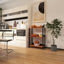 Ver imagem 4 de Fruteira para Cozinha para Armazenamento de Itens com Sapatas Plásticas Nos Pés - Preto com Nature
