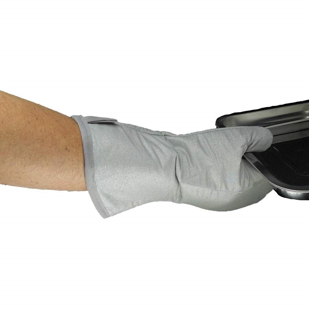 Luva Térmica Cozinha 100% Algodão Metalizado Pegar Proteção Queimar Mão Alumínio Forno Fogão Quente  - 4