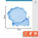Ver imagem 2 de Prato Refeição 3 Divisórias Infantil Silicone Ventosa Bebê Leaozinho Azul