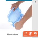 Ver imagem 3 de Prato Refeição 3 Divisórias Infantil Silicone Ventosa Bebê Leaozinho Azul