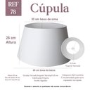 Ver imagem 2 de Cúpula de Abajur 25x30x40cm Tecido Algodão Soquete Nacional Ref 78