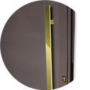 Ver imagem 3 de Porta Pivotante Lamb.Visione c/Puxador D. Sup.Marrom Corten Dourado 100 Brimak