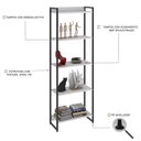 Ver imagem 3 de Estante Livreiro Dynamica Industrial 60cm 5 Prateleiras C08 Branco Chess - Mpozenato