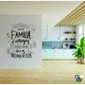 Adesivo De Parede Frase Aqui Reunimos Nossa Família - 1