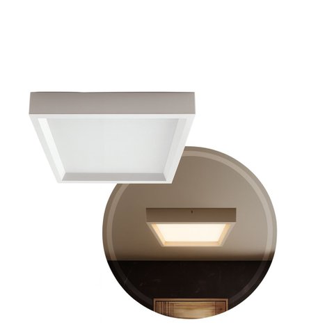 Painel Plafon Led Sobrepor Recuado Kais 18w Luz Quente 120° Branco Nordecor St3269