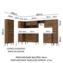 Ver imagem 4 de Armário de Cozinha Completa de Canto 513cm Rustic Emilly Live Madesa 01