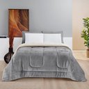 Ver imagem 1 de Coberdrom Diamond Casal Queen Sherpa com Manta Flannel 01 Peça - Cinza