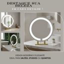 Ver imagem 2 de Espelho Redondo Duplo Iluminação Led Bancada 50cm Premium