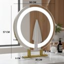 Ver imagem 4 de Espelho Redondo Duplo Iluminação Led Bancada 50cm Premium