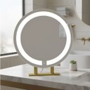 Ver imagem 1 de Espelho Redondo Duplo Iluminação Led Bancada 50cm Premium