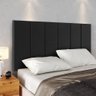 Conjunto Quarto Cabeceira Queen 1,60 Julia com 2 Mesas de Cabeceira RPM - Preto - 2