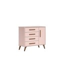 Ver imagem 3 de Conjunto de Guarda Roupa e Cômoda Íris Infantil Retrô Rosa