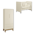 Ver imagem 2 de Quarto de Bebê Berço Evolution + Guarda Roupa 2 Portas Areia + Colchão