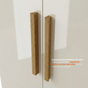 Ver imagem 6 de Guarda Roupa Casal Modulado 9 Portas 5 Gavetas com Cabeceira 100% MDF Imperial Yescasa Cinamomo/Off White