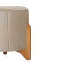 Ver imagem 2 de Puff Jade Pés de Madeira Suede: Capuccino