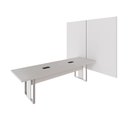 Ver imagem 3 de Mesa Escritório 2,70m 2 Cx de Tomada e Painel de Tv Duplo F5 Cor:cinza