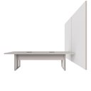 Ver imagem 4 de Mesa Escritório 2,70m 2 Cx de Tomada e Painel de Tv Duplo F5 Cor:cinza