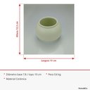 Ver imagem 3 de Cachepô de Cerâmica Verde 12x15x15cm Vaso Plantas Jardim Sala Suculenta Flores