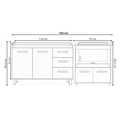 Ver imagem 2 de Kit Balcão para Pia 120cm Bianca + Balcão para Cooktop 4 Bocas Elisa - Branco